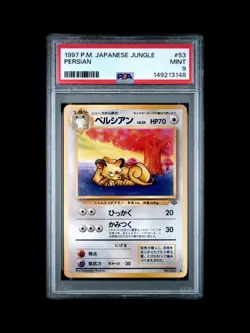 1997 POKEMON JAPANESE JUNGLE #53 PERSIAN PSA 9 - Image 1