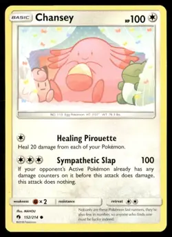 Chansey 152/214 Common Lost Thunder Pokemon Near Mint - Image 1