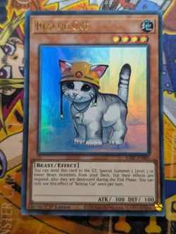Yugioh Rescue Cat RA02-EN001 Ultra Rare 1st Edition NM - Image 1