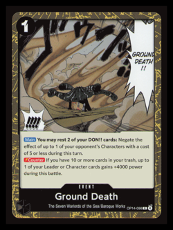 The Azure Sea's Seven One Piece CCG Ground Death #OP14-096 NM FOIL - Image 1