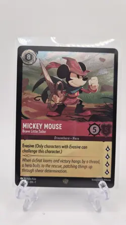 Disney Lorcana Mickey Mouse Brave Little Tailor 115/204 First Chapter Cold Foil - Image 1