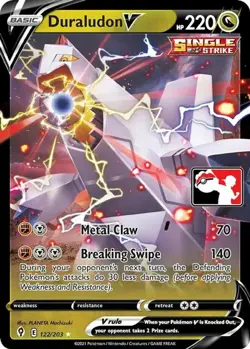Lightly Played Duraludon V - 122/203 - Ultra Rare Pokemon Prize Pack Series Card - Image 1