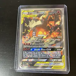 Reshiram and Charizard Tag Team Full Art Promo SM201 2019 Pokemon - Image 1
