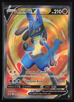 2019 SWSH: Sword & Shield Promo Cards #SWSH213 Lucario V Promo,Holo - Image 1