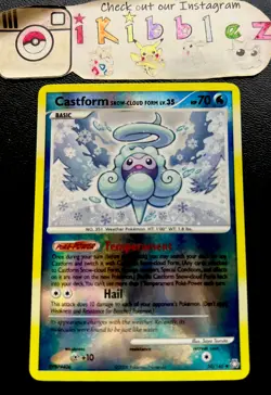 Castform Snow Cloud 50/146 LP Reverse Holo Pokemon Card. Free Tracked Shipping! - Image 1