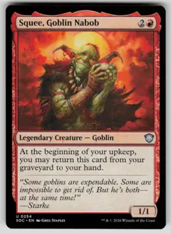 Squee, Goblin Nabob Uncommon Commander: Secrets of Strixhaven 254 MTG NM 2026 - Image 1