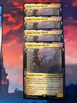 MTG Lord of the Rings Lotho Corrupt Shirriff Showcase Scrolls x 4 - Image 1