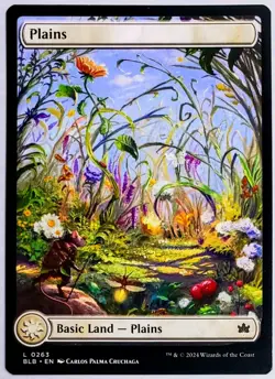 X 1 Plains Full Art Land NM-M Bloomburrow 0263 MTG Magic The Gathering - Image 1
