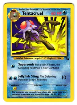 Tentacruel 44/62 Uncommon Fossil Pokemon Unlimited Lightly Played - Image 1