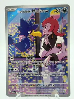 Pokemon Team Rocket's Murkrow - 200/182 - SV10: Destined Rivals (DRI) - NM/M - Image 1