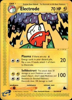 Electrode 36/144 Uncommon Skyridge Pokemon Moderately Played - Image 1