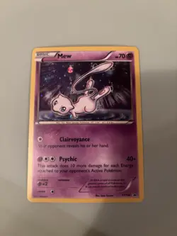 Pokemon Mew XY192 X & Y Cosmos Holo Ultra Rare Black Star Promo Swirl - Image 1