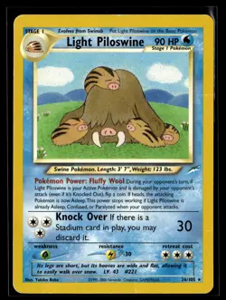 Pokemon TCG Neo Destiny #026/105 Light Piloswine - Image 1