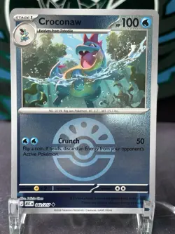Pokemon Croconaw Ascended Heroes #042/217 Uncommon Friend Ball Reverse Holo NM - Image 1