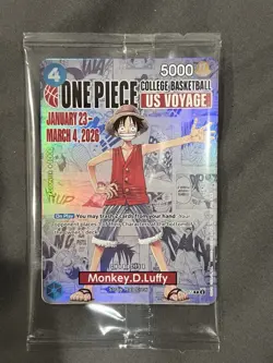 2026 Bandai Namco One Piece Card Game Monkey D. Luffy Holo Promo US Voyage - Image 1