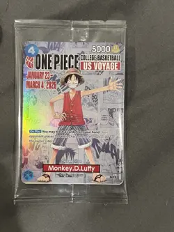2026 Bandai Namco One Piece Card Game Monkey D. Luffy Holo Promo US Voyage - Image 3