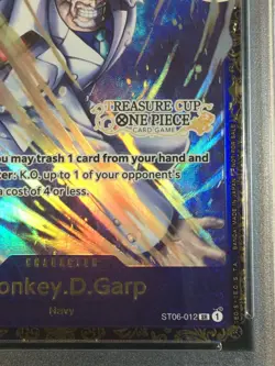 Monkey D. Garp One Piece 2024 ST06 Treasure Cup TOP 16 Promo English #012 PSA 10 - Image 5