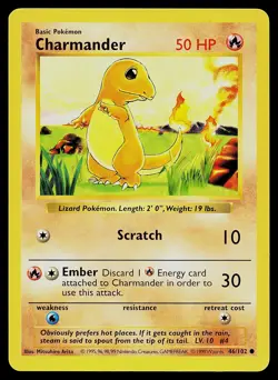 Pokemon Card - Charmander Base Set (Shadowless) 46/102 Common - Image 1