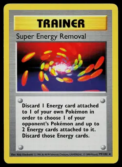 Pokemon Card - Super Energy Removal Base Set (Shadowless) 79/102 Rare - Image 1