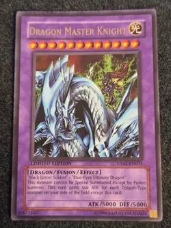*Misprint* Dragon Master Knight UE02-EN001 Ultra Rare Yugioh Promo Card Crimped - Image 1