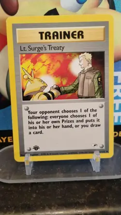 LT. SURGE'S TREATY Gym Heroes POKEMON Non-Holo 1st Ed. 2000 Trading Card 112/132 - Image 1