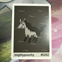 Pookiemoot Gen 3 - Mightypoochy (Mightyena) #0262 - Pokemon Fan Art Non TCG - Image 1