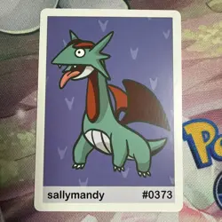 Pookiemoot Gen 3 - Sallymandy (Salamence) #0373 - Pokemon Fan Art Non TCG - Image 1