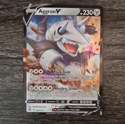 Aggron V 096/172 Pokemon TCG SWSH Brilliant Stars Ultra Rare Holo NM - Image 1
