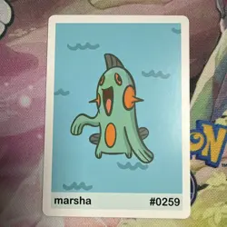 Pookiemoot Gen 3 - Marsha (Marshtomp) #0259 - Pokemon Fan Art Non TCG - Image 1
