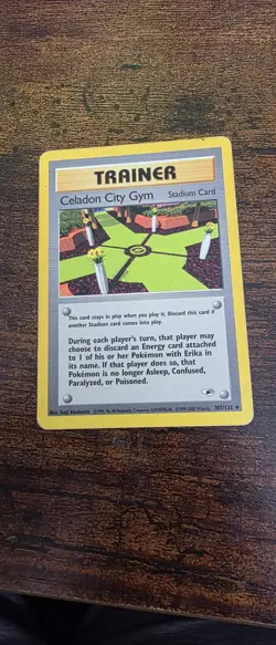 Celadon City Gym 107/132 Uncommon Gym Heroes Pokemon Moderately Played - Image 1