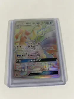 Pokemon TCG Alolan Ninetales GX 150/145 Guardians Rising Secret Holo - Image 1