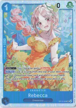 Rebecca OP15-053 SR Adventure on KAMI’s Island English ONE PIECE Card - Image 1