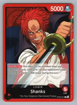 SHANKS (001) OP09-001 L ONE PIECE NM OP09U - Image 1