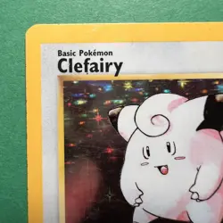 Pokemon TCG Clefairy 6/130 Base Set Holo Unlimited Rare Card LP - Image 2