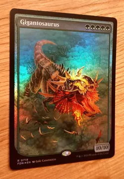 Mtg Magic: # FOIL Full Art # Gigantosaurus, Spezialmotiv, Mint, Top Dinosaurier - Image 1