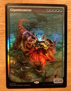 Mtg Magic: # FOIL Full Art # Gigantosaurus, Spezialmotiv, Mint, Top Dinosaurier - Image 3