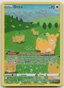 Pokemon TCG Ditto GG22/GG70 Crown Zenith: Galarian Gallery Holo NM - Image 1