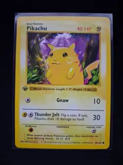 1999 pokemon base set 1st edition pikachu - Image 1