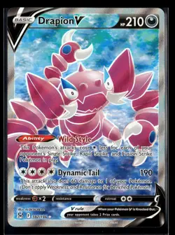 Drapion V 182/196 Ultra Rare Lost Origin Pokemon NM/M - Image 1