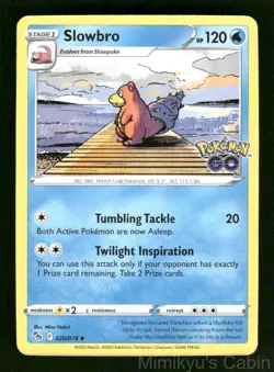 SLOWBRO 020/078 UNCOMMON POKEMON GO POKEMON NM/M - Image 1