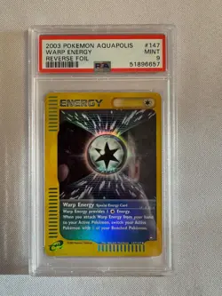 2003 Pokemon - Warp Energy Reverse Holo E Reader Aquapolis 147/147 - PSA 9 Mint! - Image 1