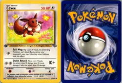 Eevee 51/64 Common Jungle Pokemon 1st Edition Moderately Played - Image 1