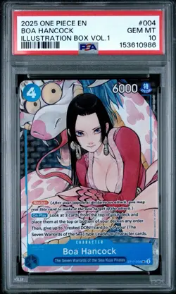 2025 One Piece EN Illustration Box Vol.1 #004 Boa Hancock PSA 10 GEM MINT - Image 1