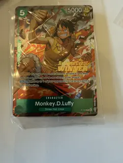 One Piece Monkey D. Luffy P-135 Promo Foil English Prerelease Winner - Image 1