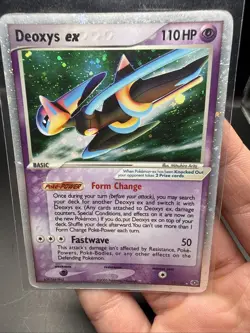 Deoxys ex (Speed Forme) 93/106 Pokemon Emerald Holo Card Eng Damaged - Image 2