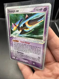 Deoxys ex (Speed Forme) 93/106 Pokemon Emerald Holo Card Eng Damaged - Image 3