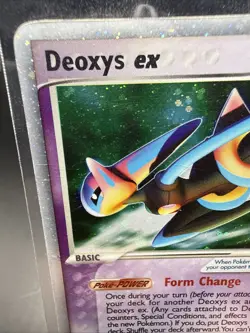 Deoxys ex (Speed Forme) 93/106 Pokemon Emerald Holo Card Eng Damaged - Image 5