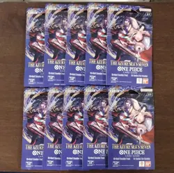 Bandai One Piece Card Game The Azure Sea's Seven 10 Booster Packs 12 Cards - Image 1