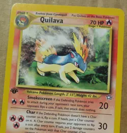 Quilava 47/111 1st Edition Uncommon Non-Holo Neo Genesis Pokemon Card LP - Image 2