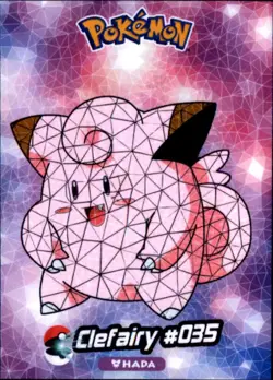 Pokemon Crystal Card Collection Set #035 Clefairy Cracked Ice Holo Foil - Image 1